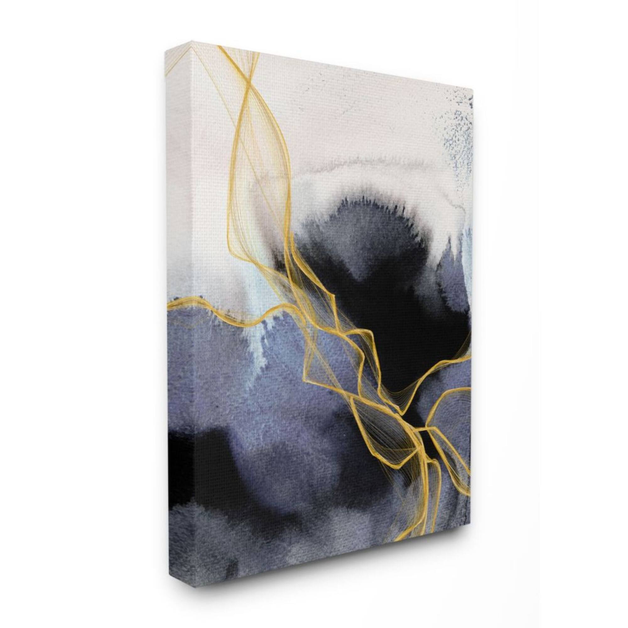 Stupell Industries Modern Coastal Abstract Lines Canvas Wall Art